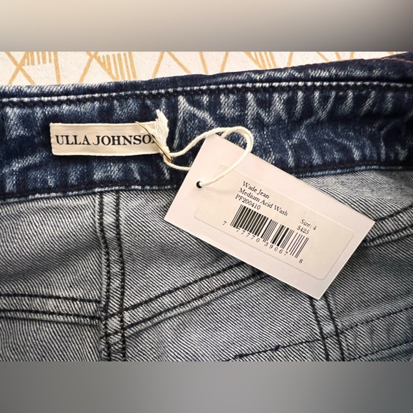Ulla Johnson NWT Wade Tie Flare Leg Medium Wash Denim Jeans Size 4 - Picture 13 of 15